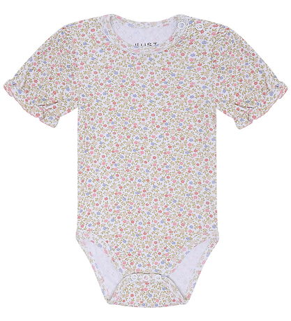 Hust and Claire Body k/æ - Britt - Hvid m. Blomster