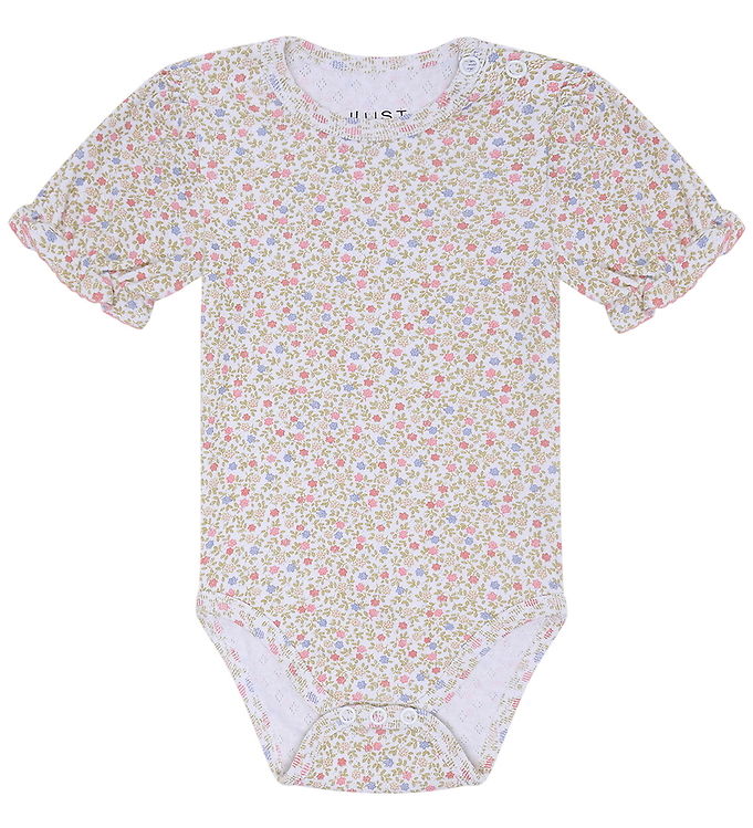 Hust and Claire Body k/æ - Britt - Hvid m. Blomster