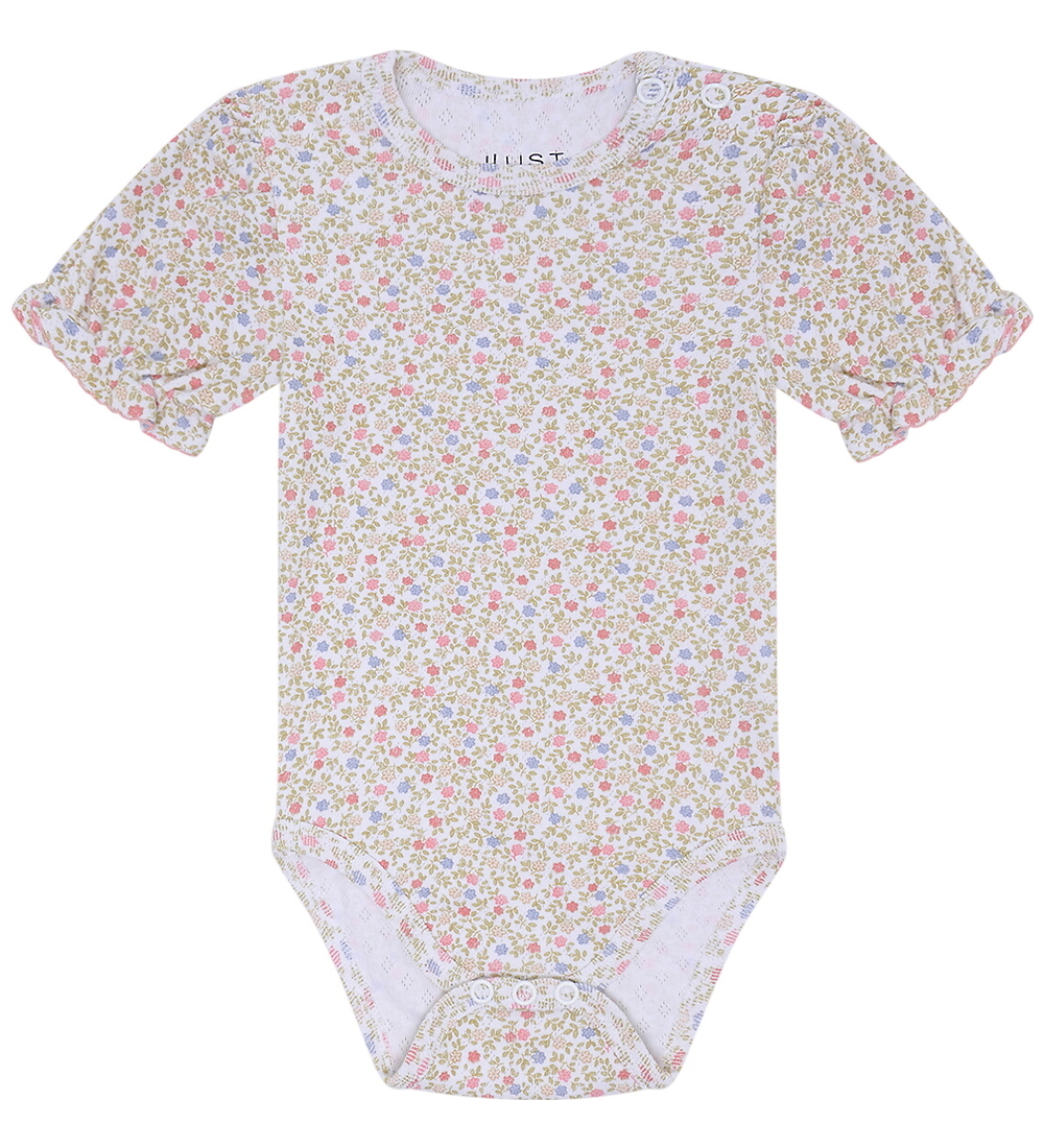 Hust and Claire Body k/ä - Britt - Weiß m. Blumen - Hust and Claire - 74 - Body K/Ä