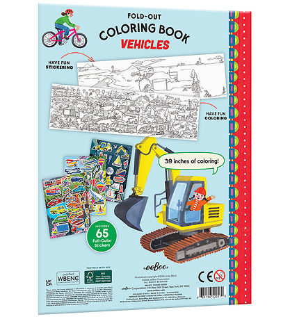 Eeboo Malebog - Fold-ud - Køretøjer