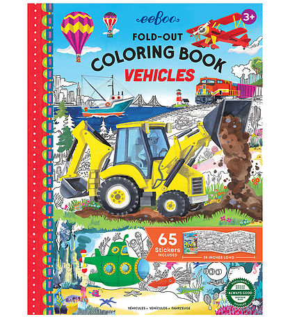Eeboo Malebog - Fold-ud - Køretøjer