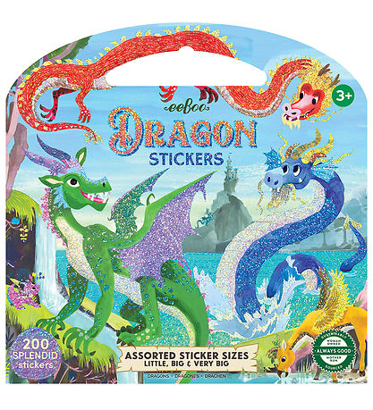 Eeboo Klistermærker - 200 stk. - Drager