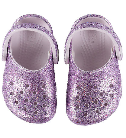 Crocs Sandaler - Classic Chunky Glitter - Grape Ice