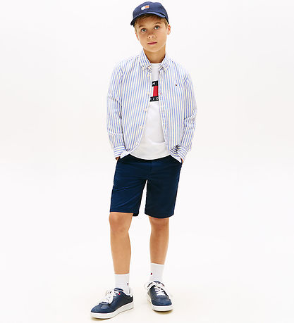 Tommy Hilfiger Skjorte - Empire Blue Stripe