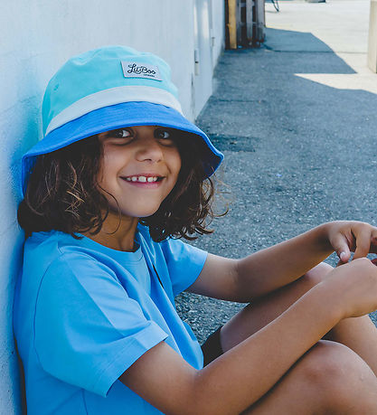 Lil'Boo Copenhagen Bøllehat - Block Ocean Blue/ Green/ White