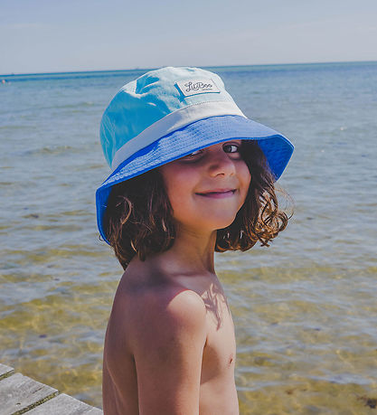 Lil'Boo Copenhagen Bøllehat - Block Ocean Blue/ Green/ White