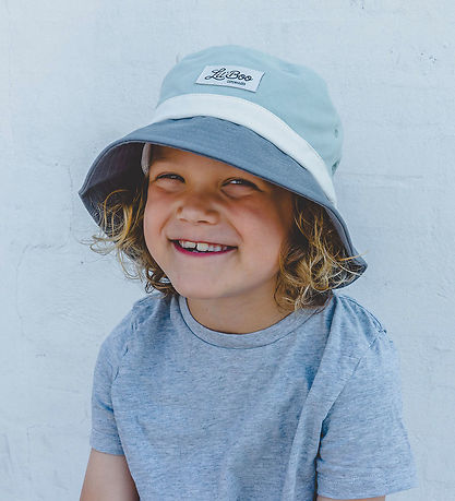 Lil'Boo Copenhagen Bøllehat - Block Green/ Grey
