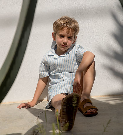 MarMar Shorts - Pinon - Surf Blue Stripe