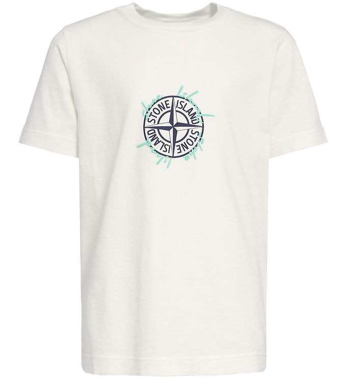 Stone Island T-shirt - Hvid m. Print