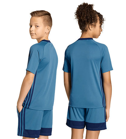 adidas Performance T-shirt - Tiro ES - Duin/Dkblue/Luaq
