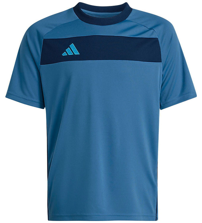 adidas Performance T-shirt - Tiro - Dusky Ink/Dark Blue/Lucid Aq