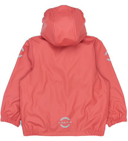 Mikk-Line Regntøj m. Seler - PU - Cranberry