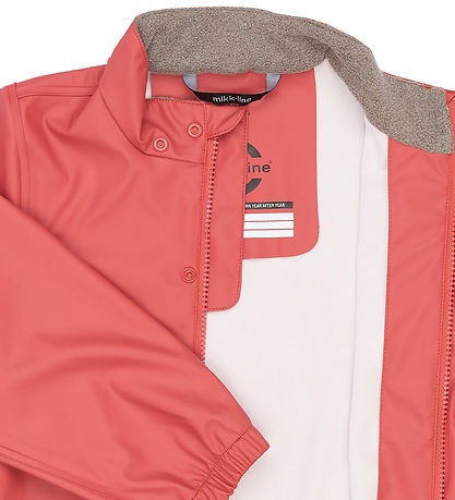 Mikk-Line Regntøj m. Seler - PU - Cranberry