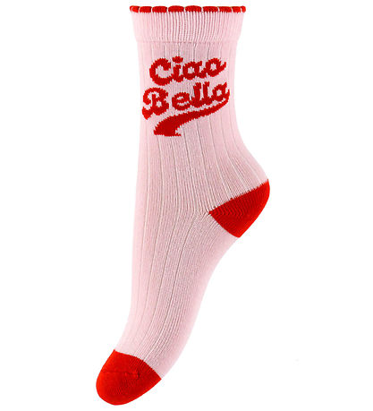 Minipop Strømper - Rib - Bambus - 3-pak - Cherry Tomato