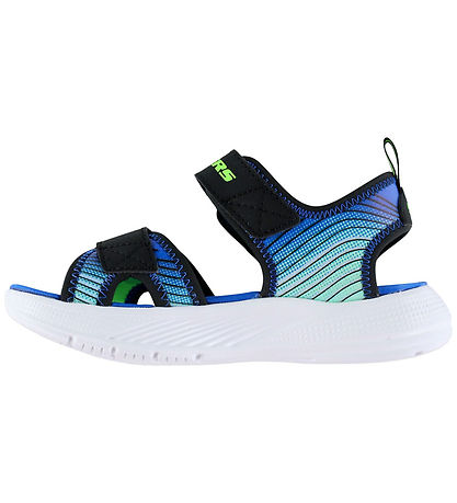 Skechers Sandaler - Microspec-Splash - Blue/Black/Green
