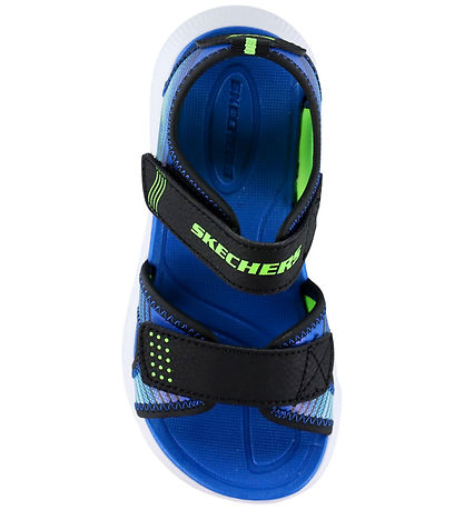 Skechers Sandaler - Microspec-Splash - Blue/Black/Green