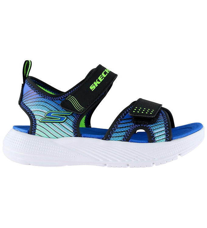 Skechers Sandaler – Microspec-Splash – Blue/Black/Green