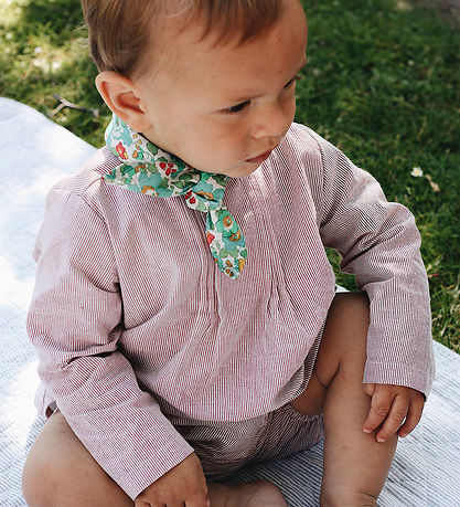 Lalaby Shortssæt - Wanda - Berry Stripe