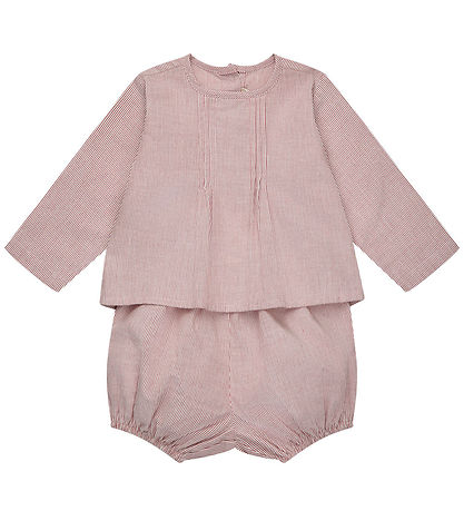 Lalaby Shortssæt - Wanda - Berry Stripe