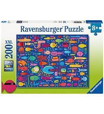 Ravensburger Puslespil - 200 Brikker XXL - Funny Fish Friends