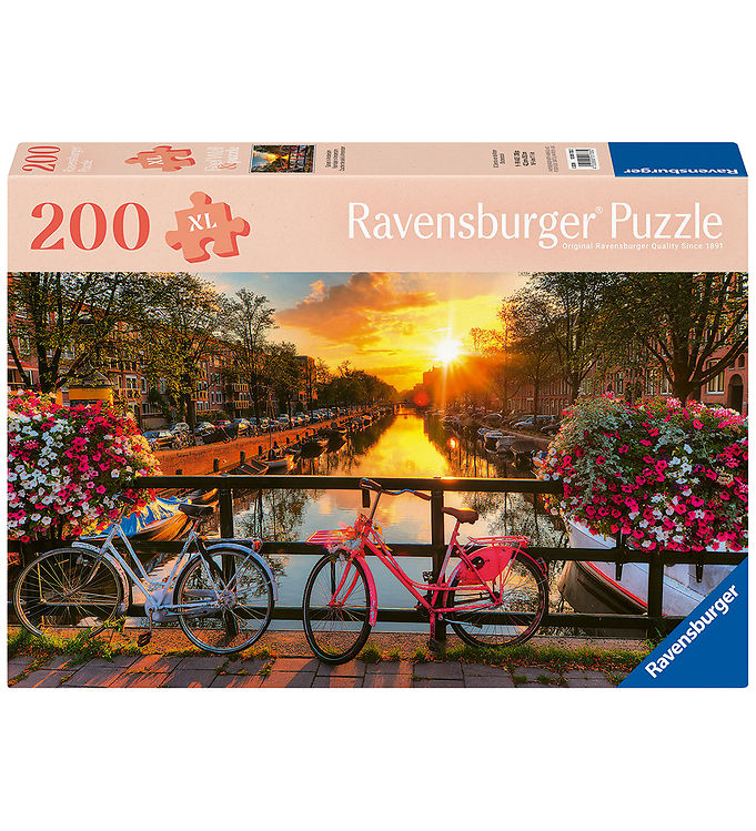 Ravensburger Puslespil - 200 XL Brikker - Sunset in Amsterdam