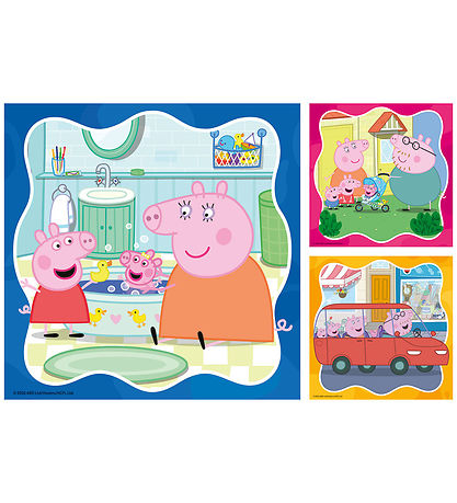 Ravensburger Puslespil - 3x49 Brikker - Peppa Pig Family First