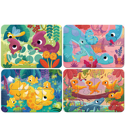Ravensburger Puslespil - 2/4/6/8 Brikker - Sweet Dinos