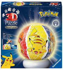 Ravensburger Puslespil/Bold - 72 Brikker - Nightlight Pokémon