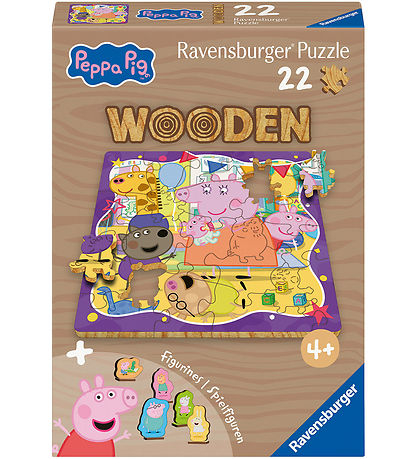 Ravensburger Puslespil - 22 Brikker - Wooden Peppa Pig
