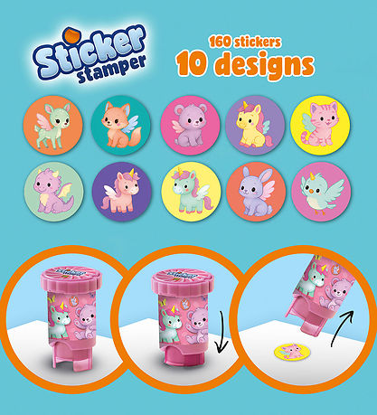 SES Creative - Stempel med klistermærker - Fantasidyr