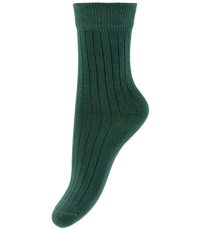 Minipop Strømper - Rib - Bambus - Noos - 3-pak - Emerald Green