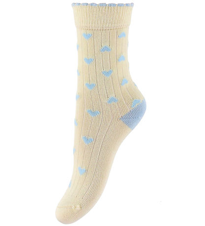 Minipop Strømper - Rib - Bambus - 3-pak - Clear Sky