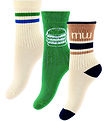 Minipop Strømper - Rib - Bambus - 3-pak - Fern Green