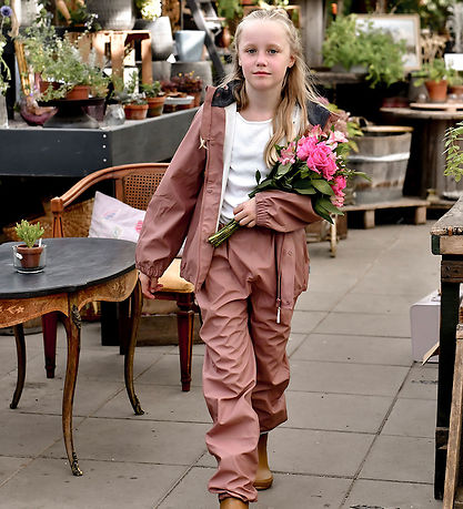 Mikk-Line Regnbukser m. Seler - PU - Burlwood