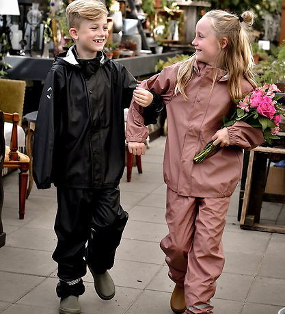 Mikk-Line Regnbukser m. Seler - PU - Burlwood