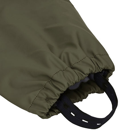 Mikk-Line Regnbukser m. Seler - PU - Dusty Olive
