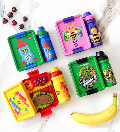 LEGO® Storage Madkasse/Drikkedunk - Firework Guy - Blå