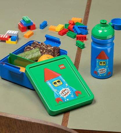 LEGO® Storage Madkasse/Drikkedunk - Firework Guy - Blå