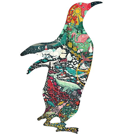 Djeco Puslespil - 150 Brikker - Puzz'art Pingvin