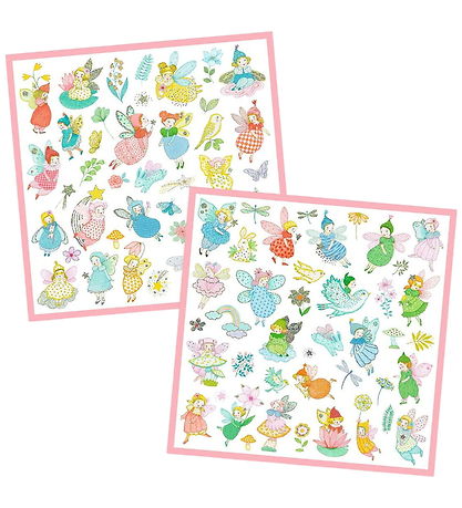 Djeco Klistermærker - 160 stk - Feer - Metaleffekt