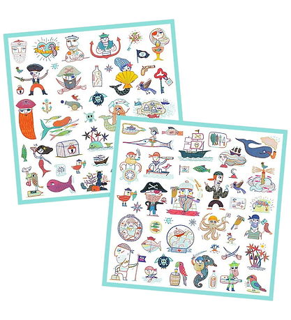 Djeco Klistermærker - 160 stk - Pirat Angreb