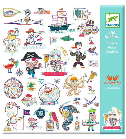 Djeco Klistermærker - 160 stk - Pirat Angreb