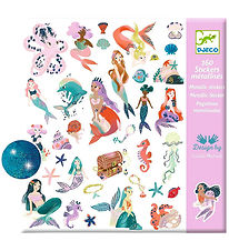 Djeco Klistermærker - 160 stk - Havfruer - Metaleffekt