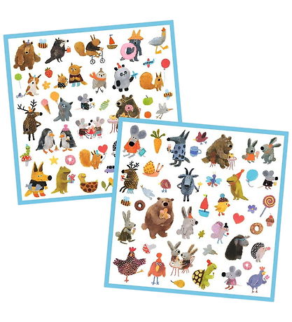 Djeco Klistermærker - 160 stk - Fluffy Venner