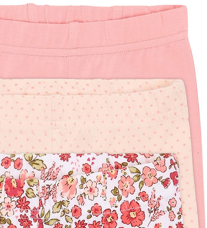 Hust and Claire Shorts - 3-pak - Liva - Hvid/Rosa m. Blomster