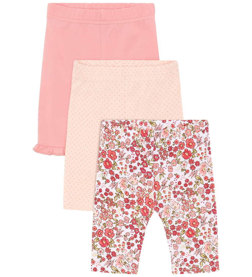 Hust and Claire Shorts - 3er-Pack - Liva - Weiß/Rosa m. Blumen - Hust and Claire - 74 - Shorts