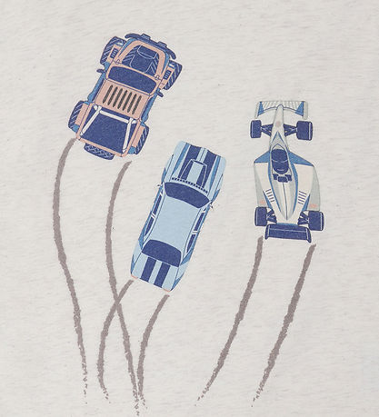 Hust and Claire T-shirt - Anton - Whisper Melange m. Racerbiler