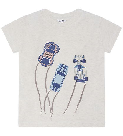 Hust and Claire T-shirt - Anton - Whisper Melange m. Racerbiler