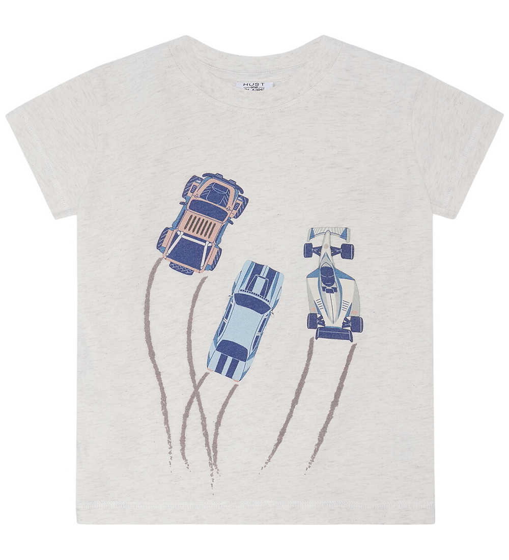 Hust and Claire T-Shirt - Anton - Whisper Melange m. Rennwagen - Hust and Claire - 6 Jahre (116) - T-Shirts