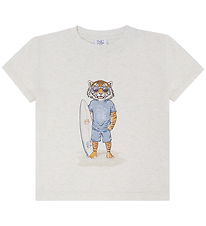 Hust and Claire T-shirt - Arthur - Whisper Melange m. Tiger
